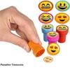 Emoji Plastic Stamps, 24 Count Emoji Stampers Emoji Stamp hands,Face or Paper
