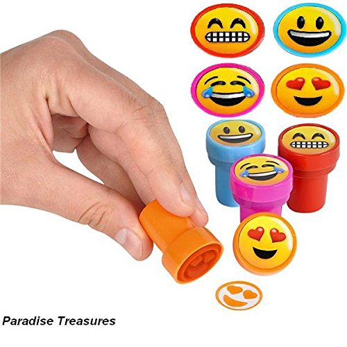 TOYMYTOY Plastic Stamps Funny Face Stampers 24PCS