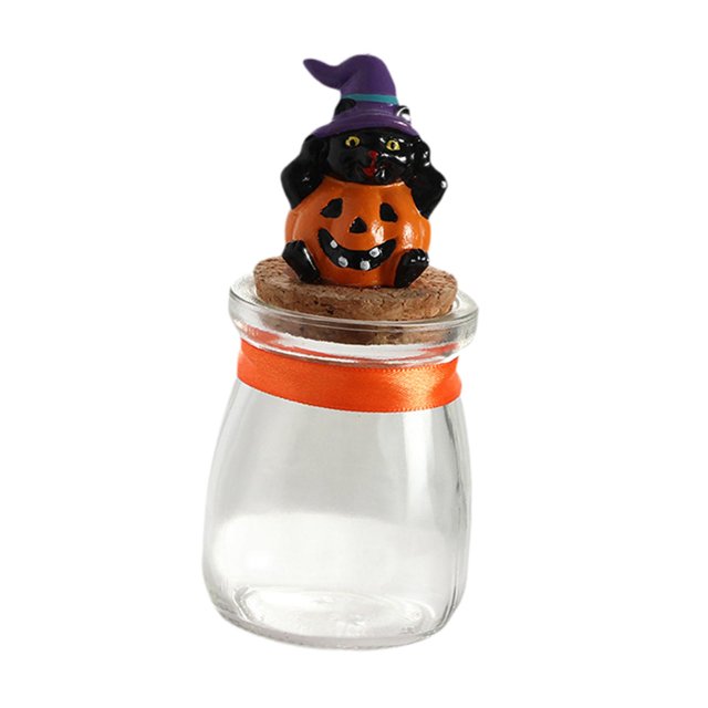 Tarro de almacenamiento de cocina, tarro de almacenamiento de alimentos, centros de mesa para fiesta de Halloween, bote de almacenamiento, organizador calabaza con sombrero