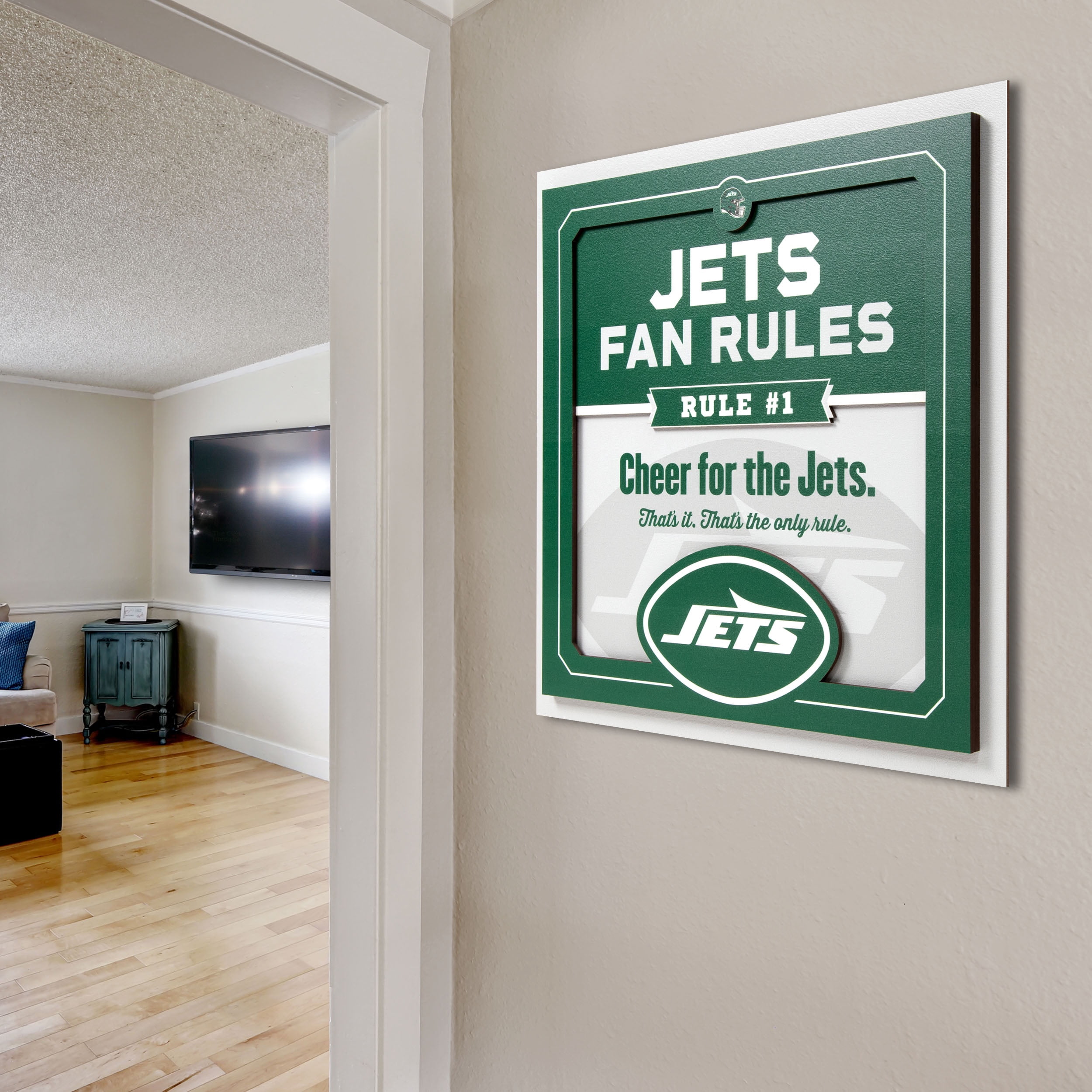 YouTheFan NFL New York Jets Fan Rules 3D Wall Art
