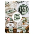 thumbnail image 4 of Cloth Napkins 1 Piece - 20x20 Inches, Sage Green Ombre Washable Reusable Table Napkins, Modern Moire Geometric Abstract Soft & Absortbent Dining Napkin for Party Wedding Hotel Restaurant, 4 of 8