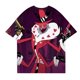 thumbnail image 5 of Hazbin Hotel Moda Casual Mujer Impreso Manga Corta Cuello Redondo Pullover Tops Morado/3XL, 5 of 6