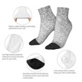 thumbnail image 3 of Uemuo Silver Mosaic Printed Crew Socks, Moisture-Wicking Socks, Athletic Socks for Men Breathable Cushion Socks Casual Sport Socks for Running Traveling, 3 of 6
