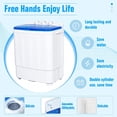thumbnail image 5 of SOLAURA 16 LBS Portable Washing Machine, Mini Washer and Dryer Combo, Semi-Automatic Twin Tub Washer with Drain Pump for Dorms, Apartments, RVs (Blue), 5 of 9