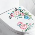 thumbnail image 5 of Floral Toilet Stickers PVC Flower Murals Lightweight Self-adhesive Paintings For Bathroom Decoration, 5 of 9