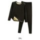 thumbnail image 3 of Guardurnaity Conjunto de ropa interior térmica para mujer, calzoncillos largos de terciopelo cómodos y cálidos para invierno, ropa de dormir de Ropa interior Negro 2XL, 3 of 6