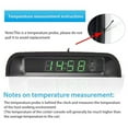 thumbnail image 2 of Car Clocks with Night Display Thermometer Auto Internal Stick-on Digital Watch Solar Powered 24-Hour Car Clock, 2 of 8