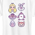 thumbnail image 3 of Alice in Wonderland - Character Face Grid - Women's Short Sleeve Graphic T-Shirt, 3 of 5