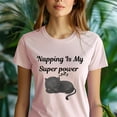 thumbnail image 5 of Napping Is My Superpower Funny Cat Graphic T-Shirt for Adults, White, Size 3XL, 5 of 6