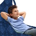 thumbnail image 1 of Navy Blue Lounger Chair Bag, Nautical Colored Continuous Demonstration of Diamond Damask Weaving Patterns, High Capacity Storage with Handle Container, Lounger Size, Indigo, by Ambesonne, 1 of 5