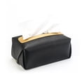 thumbnail image 4 of Tissues Box Napkin Holder Bathroom Living Box Rextangular for Home Room Paper Towel Cover Container Washable Dust-proof Dispenser Case Organizer Black, 4 of 7