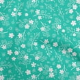 thumbnail image 1 of oneOone Rayon Teal Blue Fabric Asian Floral Craft Projects Decor Fabric Printed By The Yard 56 Inch Wide, 1 of 4