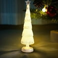 thumbnail image 6 of LED Illuminated Glass Christmas Tree with Warm White Lights - Battery Powered Holiday Decoration for Mantel, Tabletop Centerpiece, Christmas Home Decor and Festive Gift, 6 of 6