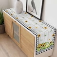 thumbnail image 4 of Sunflowers Table Runner - 48 Inch Long, Kitchen Dining Table Runner Dresser Scarves, Spring Farmhouse Country Truck Leaf Wood Grain Farmhouse Decor for Coffee Tables Wedding Party Banquet, 4 of 8