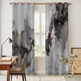 thumbnail image 5 of Kitchen Curtains 84 Inch Length 2 Panels, Black Gold Marble Grommets Window Treatment Curtain, Vintage Abstract Geometric Gradient Thermal Curtains Drapes for Living Room/Bathroom, 5 of 9