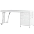 thumbnail image 2 of GVN Computer Desk, Study Writing Table,Industrial Computer Desk, 59" Study Desk with Reversible Drawer Cabinet,White, 2 of 3