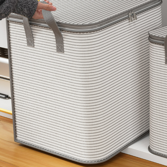 Bxaolu 280L Large Storage Bags, Big Moving Bags with Strong Zippers & Carrying Handles, Packing Bags for Storage, Travel and Camping, Storage Totes For Space Saving (Gray, 1 Pack)