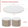 thumbnail image 4 of 100 PCS 5 in Round Cake Boards, 2 mm Thick Edge White Corrugated Cake Boards, Circle Cardboard, Grease Proof Cake Base Tray, Mini Cake Boards for Desserts, Wedding, Birthday, 4 of 5