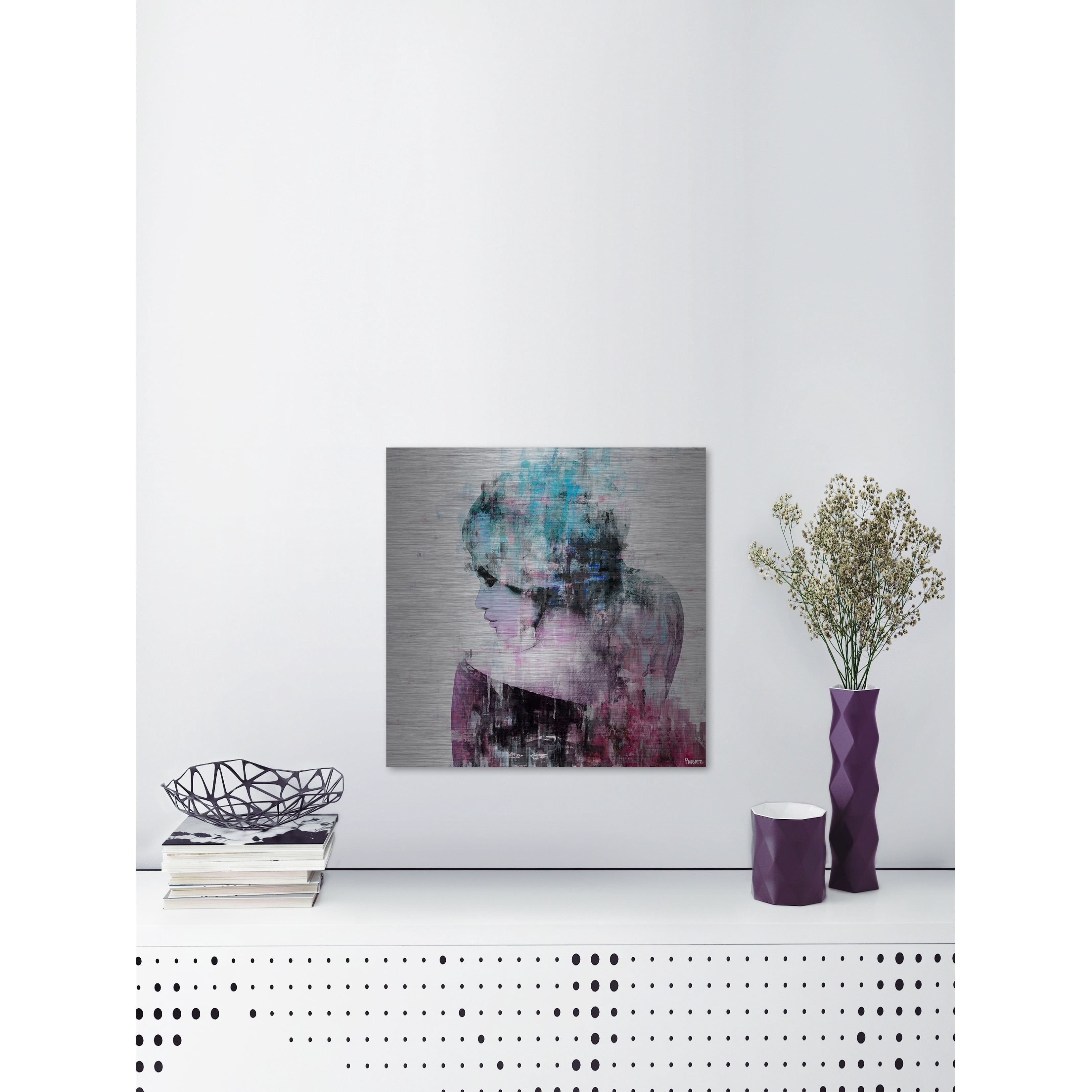 Marmont Hill "The Blue Scarf" Painting Print on Brushed Aluminum