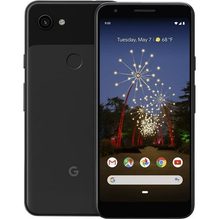 Google Pixel 3a 64GB Just Black Fully Unlocked Grade B (LCD Shadow), (Refurbished)
