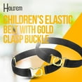 Hold’em Belts for Boys Brass Twisted Toddler Stretch Elastic Buckle