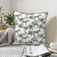 thumbnail image 4 of KLL Palm Trees Zebra Decorative Throw Pillow Covers Velvet Soft for Couch Sofa Bedroom Living Room Outdoor (No pillow core)- 18"x18", 4 of 5