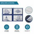 thumbnail image 6 of Nautical Navy Placemats Set of 6, Blue Lighthouse Boat Compass Ocean Placemats for Dining Table, Place Mats for Kitchen Tabletop, Waterproof Wipeable Dining Table Mats Set, 6 of 9
