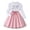 Pink, variant on CUSTG Children Girls Dress Dresses Flower With Tiered Ruffle Crewneck Elegant Party Wear For Children Soft Fabric summer dresses