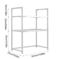 thumbnail image 3 of SLYNSHome Microwave Shelf Countertop Organizer No-Drill Space Saving Rustproof Kitchen Storage - White, 3 of 7