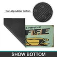 thumbnail image 2 of Coffee Black Vintage Pattern Kitchen Rugs and Mats Set Of 2,Kitchen Rugs Mats with Dirty Resistance,washable,water Proof,kitchen Mats 17.7x24+17.7x48inch, 2 of 7