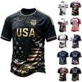 thumbnail image 5 of Zimjoy 2026 USA Soccer Jersey Shirts for Men Crewneck Short Sleeve United States Team Fan International Soccer T Shirts Retro Streetwear Top Dark Blue 4XL, 5 of 5