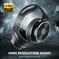 thumbnail image 3 of OneOdio Wired Hi-Fi Headphones 50mm Drivers-Hi-Res Stereo Sound for Guitar Amp Keyboard Podcast Computer Laptop-Black, 3 of 8