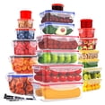 thumbnail image 1 of Contenedores de almacenamiento de alimentos RockBerry, 40 unidades, herméticos con tapas, 1 of 7