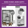 thumbnail image 3 of Uforic Indoor Cat Cage 4-Tier Cat Enclosure with Hammock, Large Metal Wire Cat Kennel DIY Cat Playpen Perfect for Multi-Cat Homes(41"L x 28"W x 55"H), 3 of 5