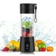 thumbnail image 1 of Licuadoras portátiles Vaso Licuadora de frutas Licuadora de jugo eléctrica Recargable por USB, 6 cuchillas 3D para una mezcla excelente, 380 ml Negro, 1 of 4