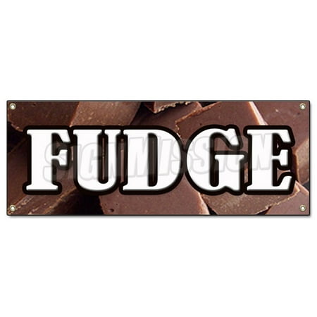 fudge banner sign chocolate concessions candy shop homemade store