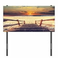 thumbnail image 3 of Beach Headboard, Stairs Lead to the Beach with Dramatic Horizon Scenery Magic Skyline Solitude Print, Upholstered Decorative Metal Bed Headboard with Memory Foam, Twin Size, Orange Cream, by Ambesonne, 3 of 4
