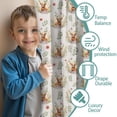 thumbnail image 3 of Blackout Kids Curtains,Beige Highland Cow Flower Pattern Childrens Insulated Curtains Set Of 2,Bedroom Essentials,Toddler Room Decor 52"x63", 3 of 5