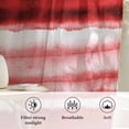 thumbnail image 6 of Red Ombre Semi Sheer Curtains Drapes for Living Room, Bedroom, French Doors Window 108 Inches Long, Modern Abstract Art Farmhouse Rod Pocket Chiffon Curtain Drapery Voile Draperies Panel, 6 of 8