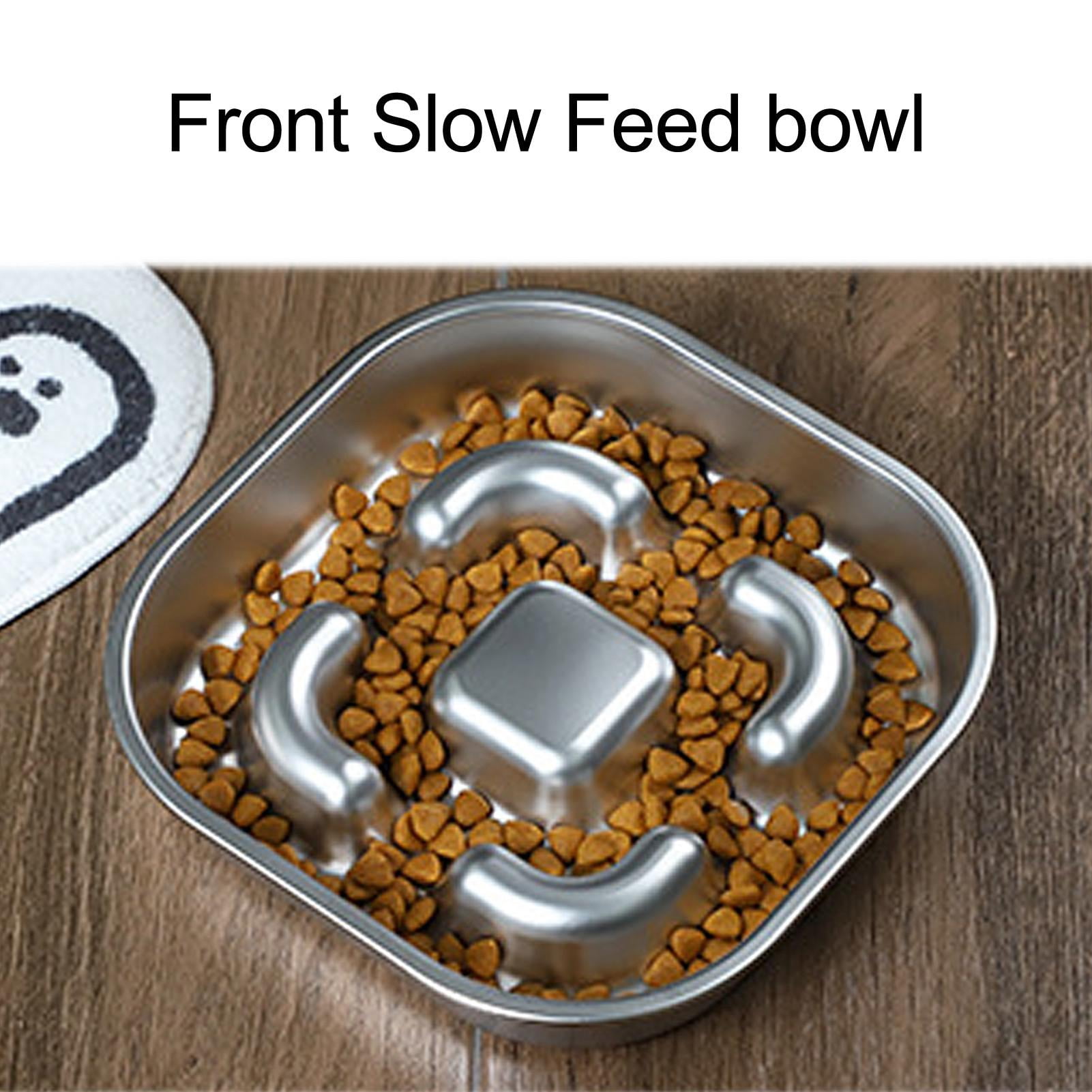 BOKYAN Stainless Steel Slow‑Feeder Dog Bowl – Anti‑Slip, 3‑Cup Capacity, Dual‑Sided for Healthy Eating, Dishwasher Safe