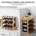 Curated visual reference: Gallery Detail: Bamboo Wine Rack Sturdy And Durable Wine Storage Cabinet Shelf