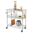 thumbnail image 2 of Trinity Stainless Steel Kitchen Cart 86.4cm (34in), 2 of 5