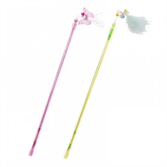 BESTSKY 2Pcs Kitten Toys,Fun and Active Engagement Interactive Cat Toys,Playful Interaction Cat Wand,Style1