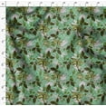 thumbnail image 4 of Soimoi Green polyester Crepe Fabric Artistic Leaves Print Sewing Fabric Yard 52 Inch Wide, 4 of 5