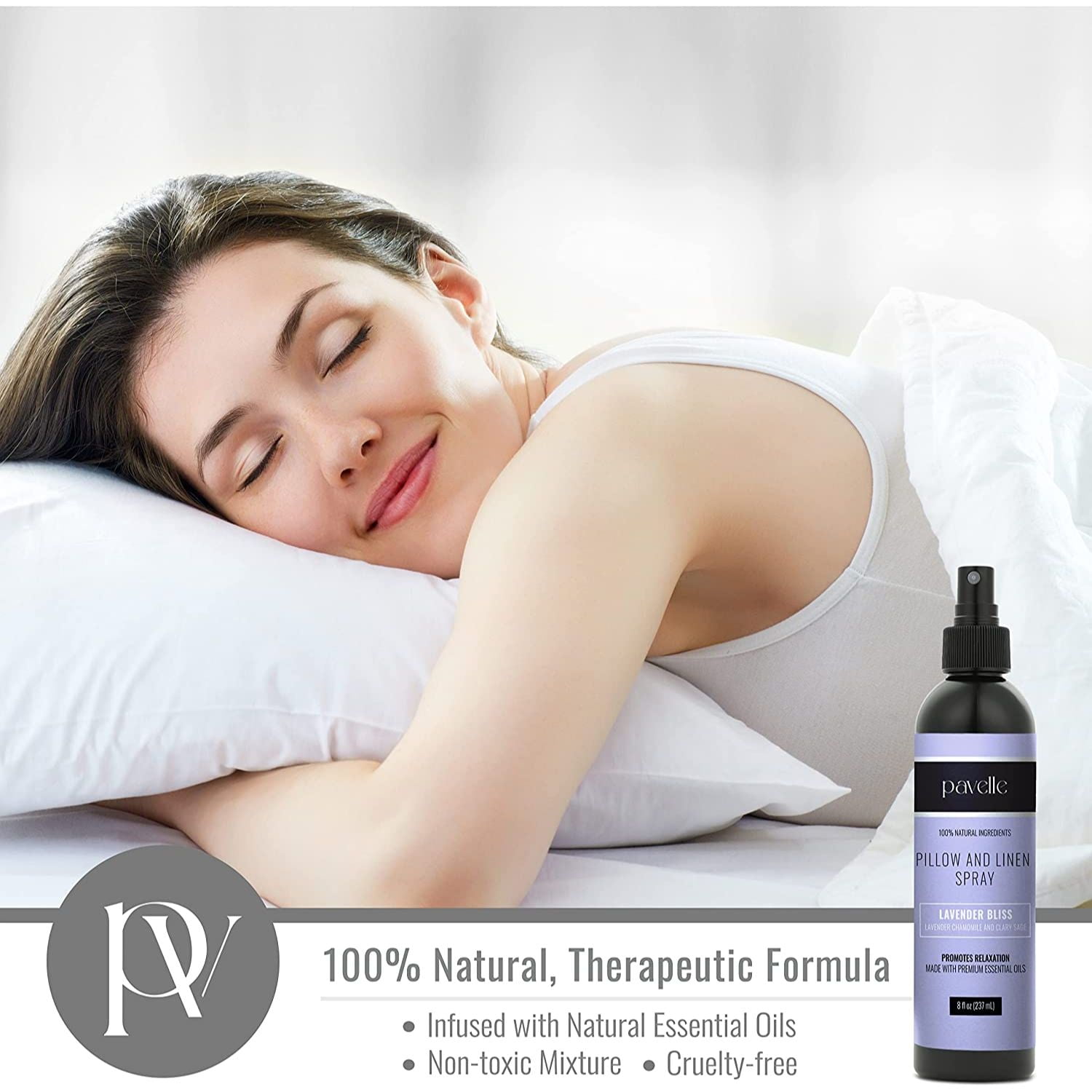 Pavelle Pillow Bedding and Linen Odor Eliminator Spray Mist Lavender Bliss