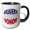 Black/White, variant on 3drose, Military Tribute Words. Bravery Sacrifice Honor, 11oz Two-tone Red Mug