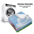 thumbnail image 6 of 50x60 inch Crystal Fleece & Arctic Fleece Blanket Soft Bed Throws for Home or Camping Pink Cherry Blossom Tree, 6 of 7