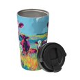 thumbnail image 2 of Lsque Pop Art Colorful Cows Pattern Travel Coffee Mug 16oz: Insulated Coffee Cup with Leakproof Lid, Coffee Tumbler, Reusable Coffee Cups with Seal Lid, 2 of 8