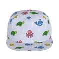 thumbnail image 2 of Haiem Sea Turtle Whale Classic Snapback Cap Flat Bill Hat Baseball Cap Adjustable Size Cotton Dad Hat, 2 of 9