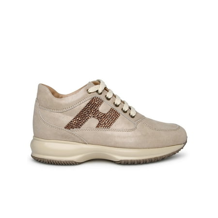 

Hogan Woman Hogan Interactive Beige Suede Sneakers